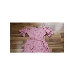 Shein Pink Ruffle Romper Large